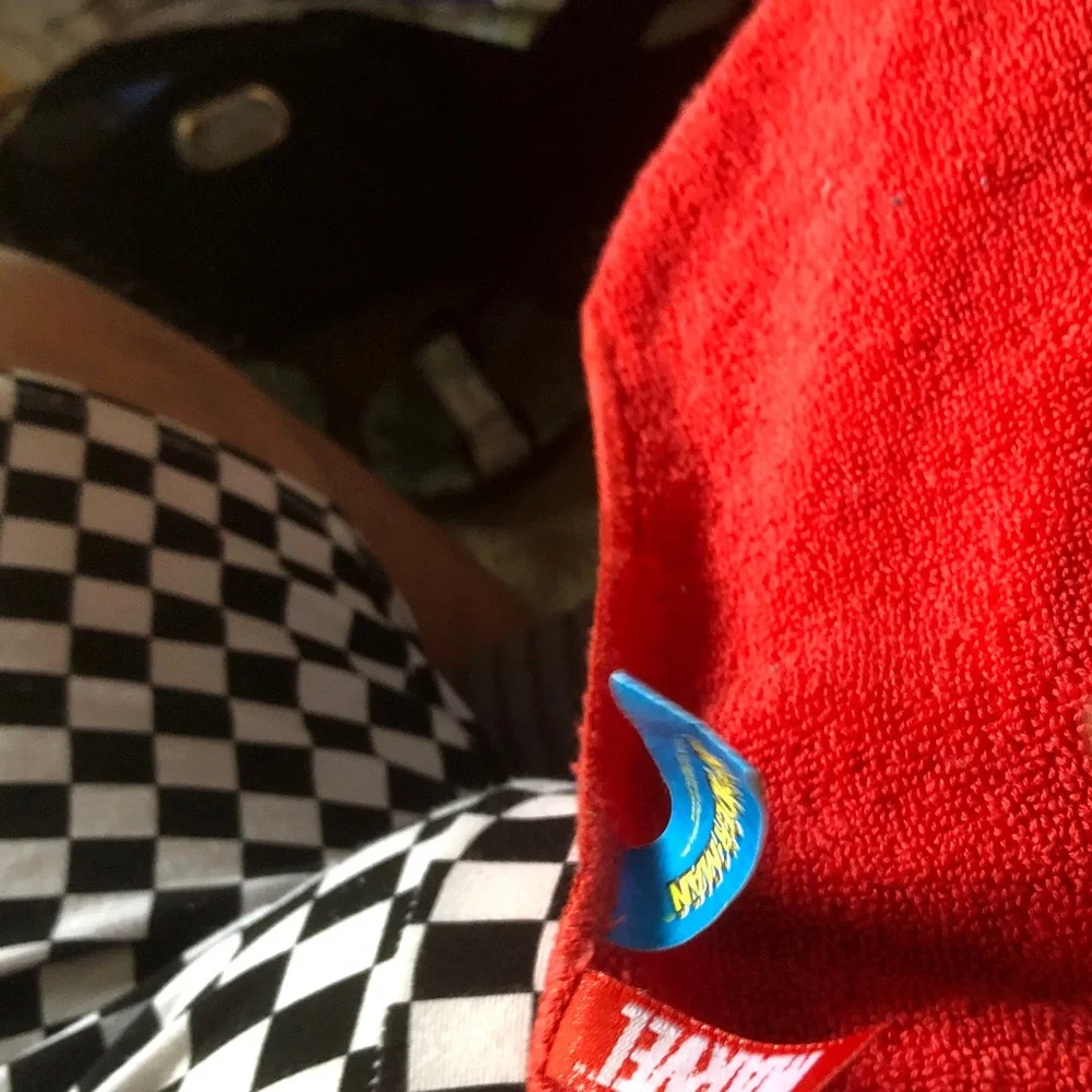 Bright Red Plush wash cloth